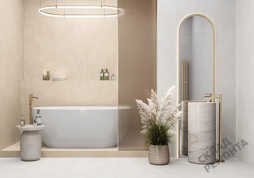 Фото Керамогранит матовый Alma Ceramica Мурал GFU60120MUR04R бежевый 1200*600*8,5 – купить в Иркутске: цена, описание, фото. Интернет-магазин 2