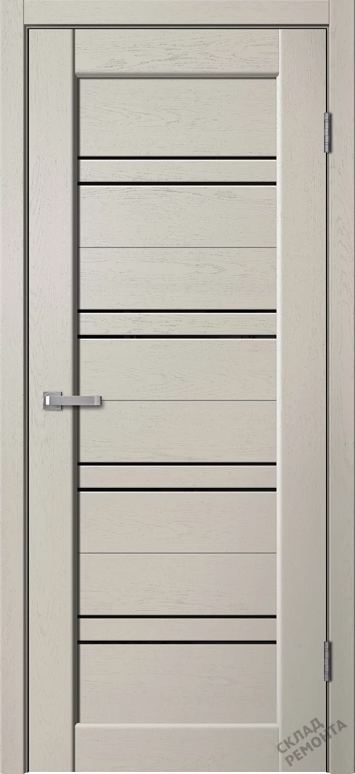Фото Дверь FlyDoors Статус ST01 капучино софт, ПВХ, черное стекло – купить в Иркутске: цена, описание, фото. Интернет-магазин. 1