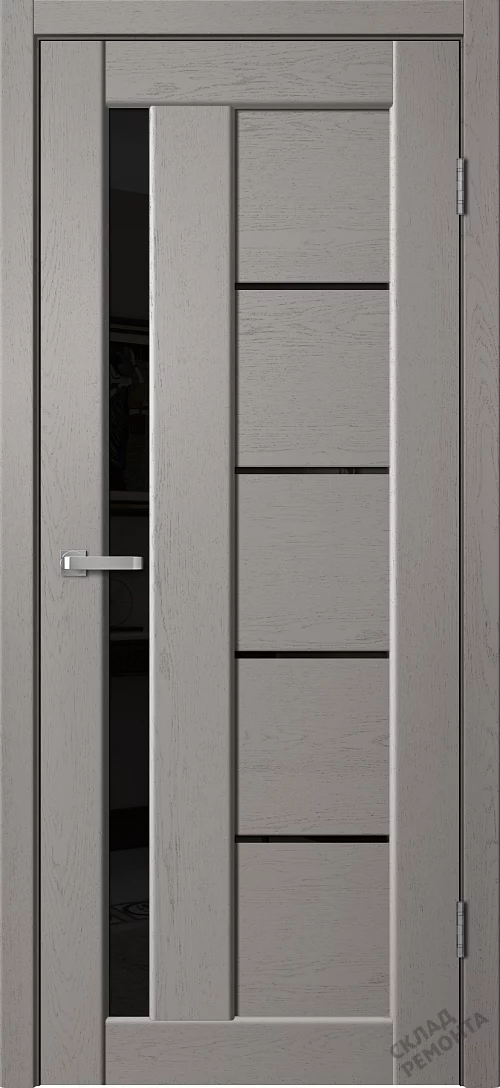 Фото Дверь FlyDoors Статус ST03 грей софт, ПВХ, черное стекло – купить в Иркутске: цена, описание, фото. Интернет-магазин. 1